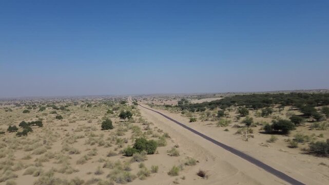 Thar desert drone shot Rajasthan