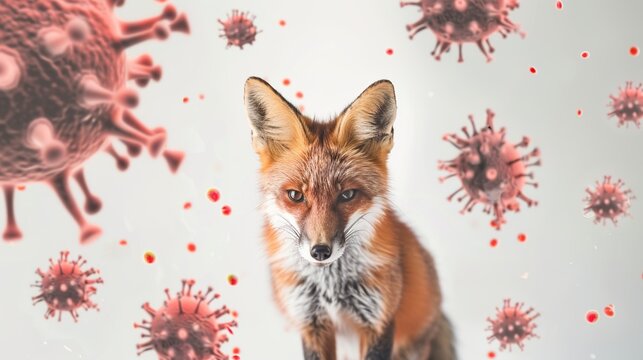 Fox Encephalitis Virus: Biological traits, viral replication mechanism, neurotropic pathogenicity, central nervous system lesions, neurological clinical signs, natural transmission routes, molecular e