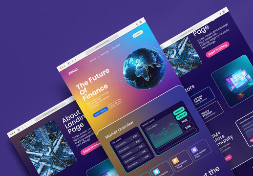 Fintech Landing Page UI Design Template