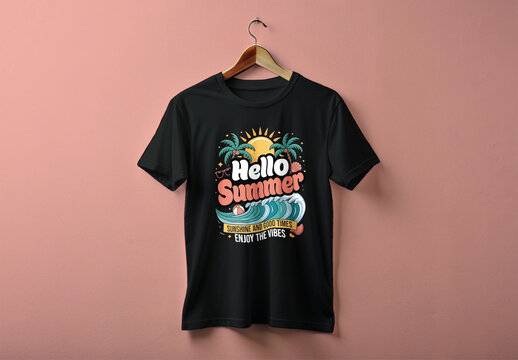 Hello Summer Tshirt Design Template