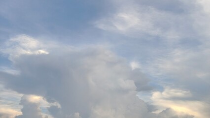Fototapeta premium blue sky background with white clouds during day . panorama image