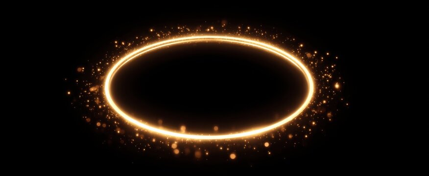 A silver luminous flame circle dances like starlight in a glowing ring on darkness.