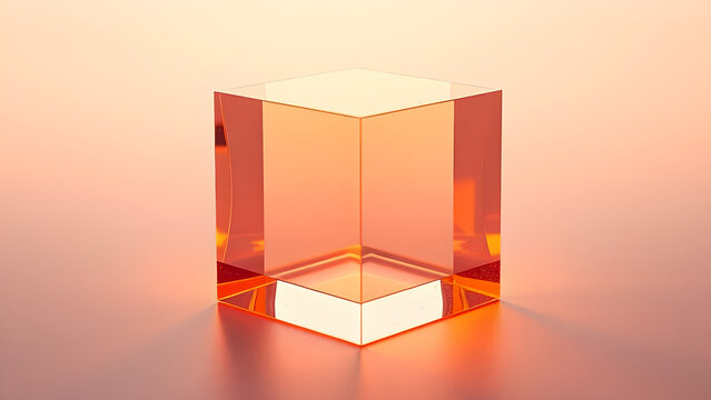 Premium Data Storage: Abstract Transparent Geometric Concept