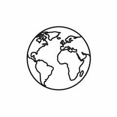 Fototapeta premium globe on white background