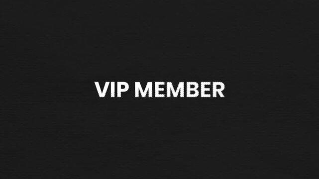VIP Member Vintage Text Animation 4K Exclusive Access Background for Loyalty Programs and Premium Customer Engagement