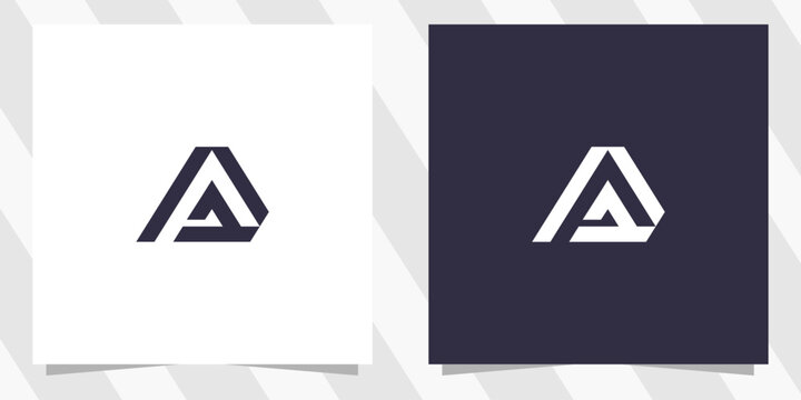 letter pa ap logo design vector
