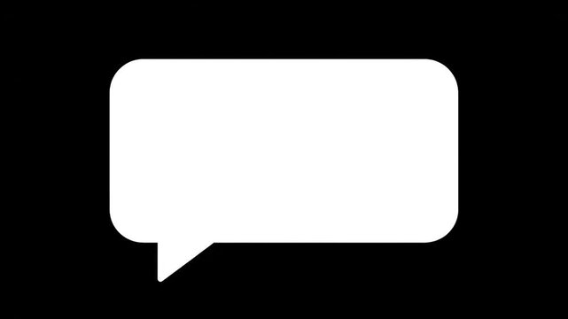 Blank white speech bubble on a dark background, representing communication and ideas