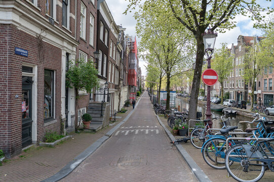 street view in amsterdam, neatherlands