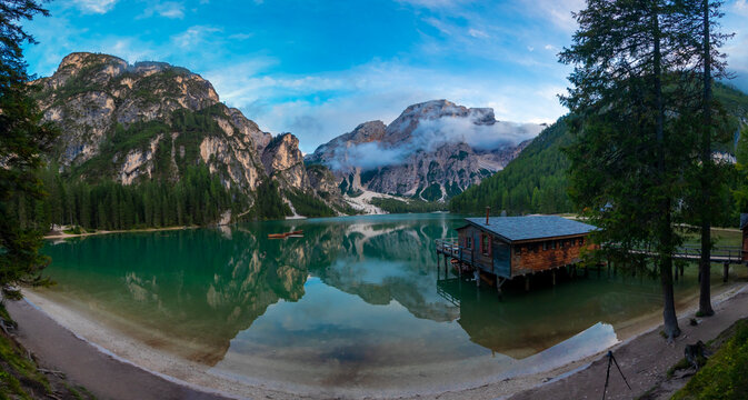 Pragser Wildsee, or Lake Prags, is a natural lake in the Prags Dolomites in Braies, South Tyrol, Italy.