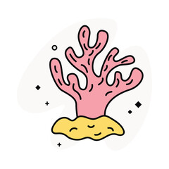 Fototapeta premium Coral Reef Vector Fill outline Icons Eps 10 File