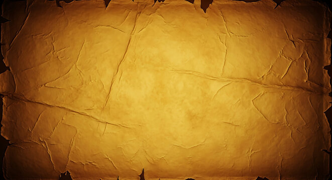 Vintage Aged Parchment Background with Burnt Edges and Textured Antique Paper Style