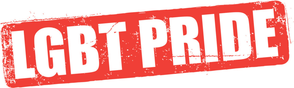 LGBT Pride Vector Distressed Rubber Stamp