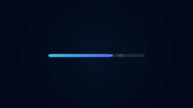 Cinematic Slow Progress Bar Loading Animation 4K Seamless Loop
