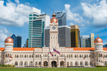Fototapeta premium The iconic Sultan Abdul Samad Building, one of Kuala Lumpur’s most recognisable heritage sites
