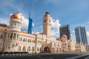 Fototapeta premium The iconic Sultan Abdul Samad Building, one of Kuala Lumpur’s most recognisable heritage sites