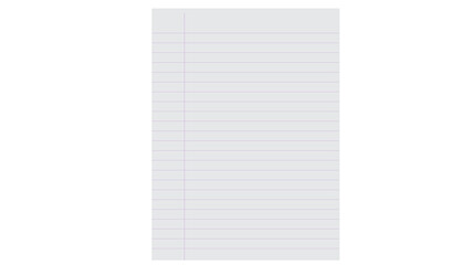 Blank white lined paper with horizontal ruled lines writing paper graphic resource flat lay notebook paper texture writing surface page background isolated background writing pad © IsratJahan