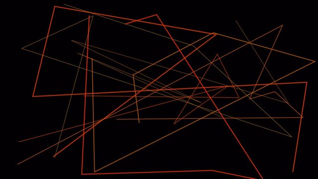 Abstract geometric wireframe cube rotation animation architecture blueprint bright