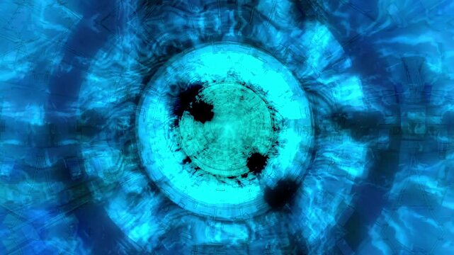 Neon Cyan Energy Core Reactor Soft Unstable Forming Loop 4K
