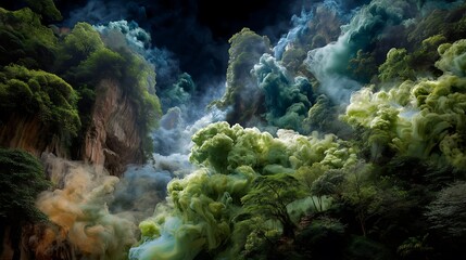 Obraz premium Nature-inspired visual concepts exploring seasons, sustainability, eco lifestyle, and mindfulness through immersive perspectives and diverse artistic styles.