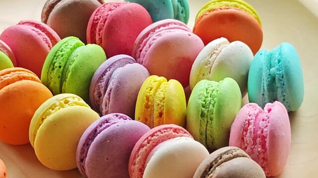  A macarons in a plate