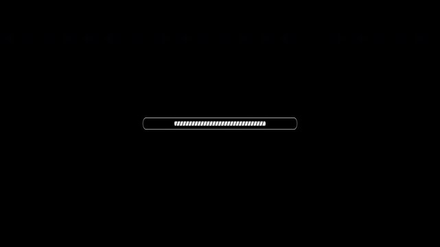 Dynamic Progress Bar Animation Filling from Zero to Full, Modern Loading Indicator for UI Interface and Digital Process Concept