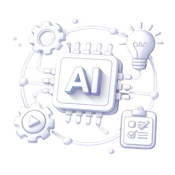 Artificial Intelligence Technology Concept Illustration.
