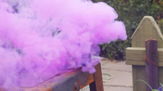 Smoke grenade demonstration