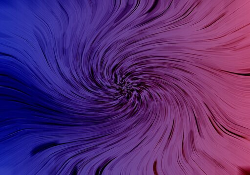 Abstract rotating paste patterns in blue and pink for background