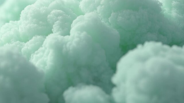Soft Minty Clouds Swirling in Gentle Motion