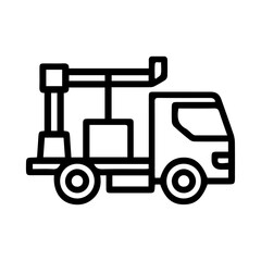 Fototapeta premium Crane Truck Outline Icon