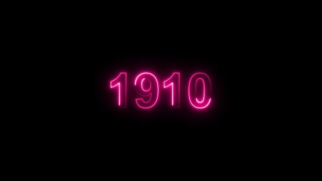 Glowing pink neon countdown timer 1910 abstract futuristic digital display