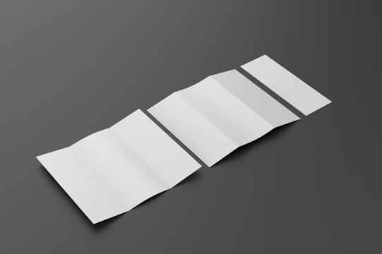 Corporate business square brochure flyer, poster template design or modern square fold brochure template. 3d illustration
