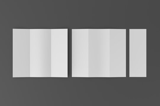 Corporate business square brochure flyer, poster template design or modern square fold brochure template. 3d illustration