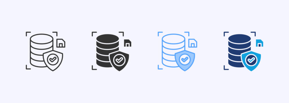 Data Privacy Icon Set Multistyle Various Collection Element For Design