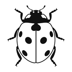 Black and white ladybug illustration with spots © MOSTMAKSUDA