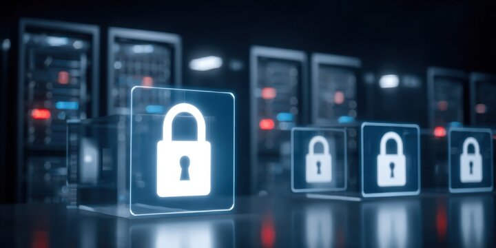 High protection for the server uses encryption and a firewall. Security and authentication act as defense.