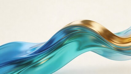 Naklejka premium Abstract flowing wave of blue and gold