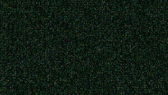 Green Digital Matrix Pixel Grain Background with Abstract Glitch Noise for Cyberpunk Design. Ideal for gaming, technology, and futuristic-themed graphic design, video overlays, and digital art design.