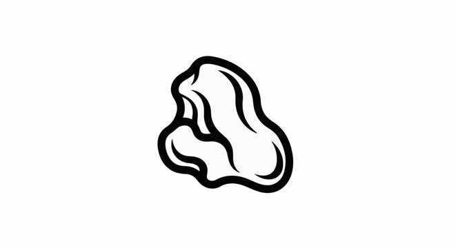Organic shape with flowing lines, suggestive of a cloud or natural element