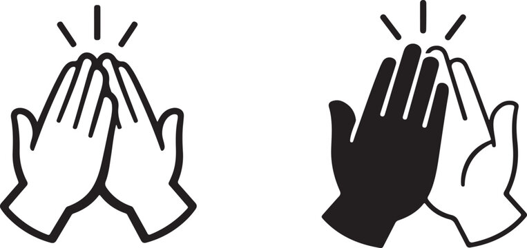 Icon sign set in solid and outline style, universal symbols for navigation, UI and communication