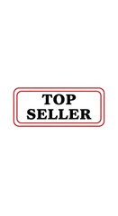Fototapeta premium Top seller stamp with red border on white background