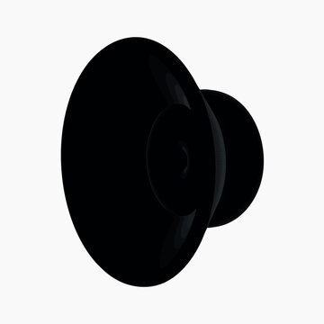Black speaker icon isolated on white background. Volume and sound symbol.