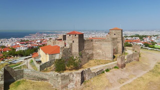 Heptapyrgion Fortress and Ano Poli in Thessaloniki, Greece