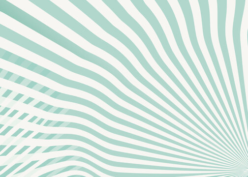 Wavy lines pattern in mint turquoise and white