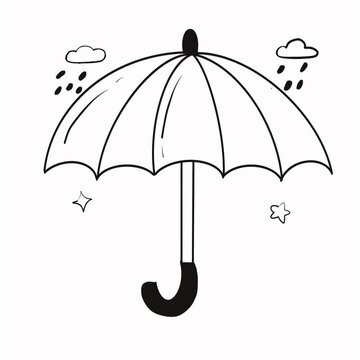 Stop motion black umbrella icon