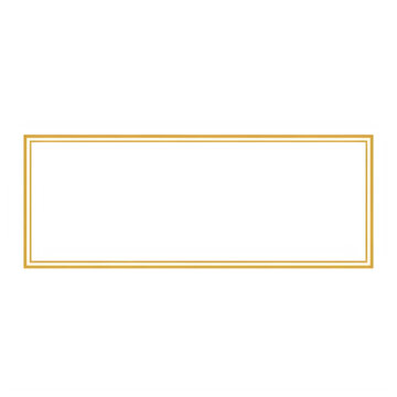 Golden rectangular frame with double border