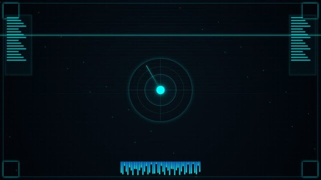 Futuristic digital interface with blue graphics.