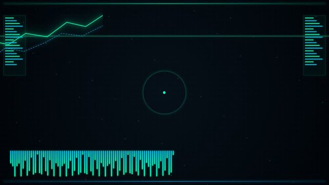 Digital audio waveform display screen.