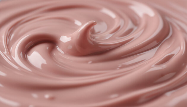 Melting Ruby chocolate thick glossy pastel pink liquid swirling texture