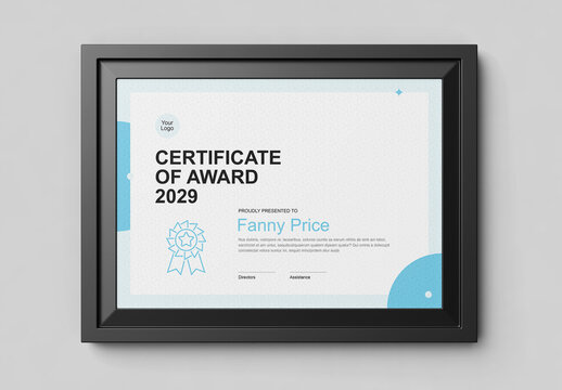 Simple Certificate Layout